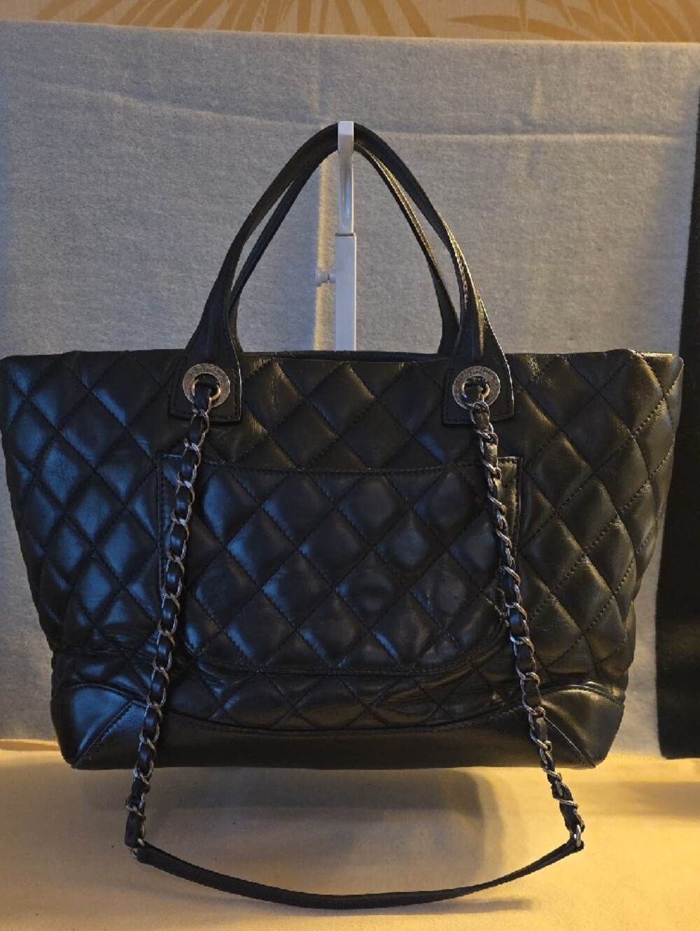 Authentic Chanel Quilted Calfskin Tote Bag - Picture 2 of 11